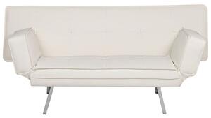 Fehér műbőr kanapéágy 180 cm BRISTOL