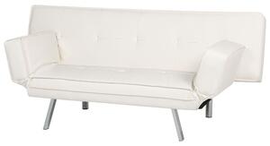 Fehér műbőr kanapéágy 180 cm BRISTOL