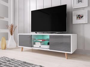 TV asztal/Szekrény Santos 1 (szürke fényes + matt fehér). 780490