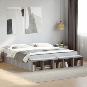 VidaXL sonoma tölgyszínű szerelt fa ágykeret 180 x 200 cm