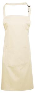 Premier Workwear Kantáros konyhai kötény zsebbel - Natural