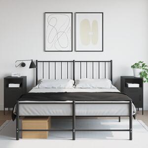 2 db fekete acél éjjeliszekrény 36 x 39 x 68 cm