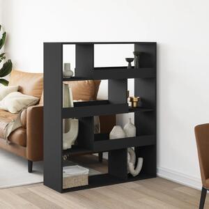VidaXL fekete szerelt fa könyvespolc 100 x 33 x 125,5 cm