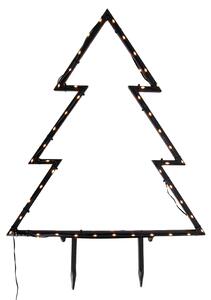 Karácsonyi fa spotlámpa fekete 54cm LED-del, IP44 - Kas