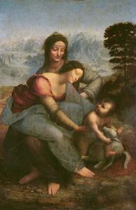 Reprodukció Virgin and Child with St. Anne, c.1510, Leonardo da Vinci