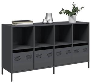 Antracit hidegen hengerelt acél tálalószekrény 135x39x73,5 cm