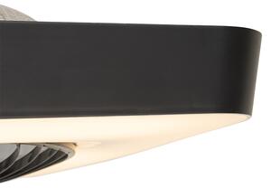 Intelligens mennyezeti ventilátor, fekete, fényerőszabályzó LED-del - Climo