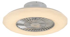Intelligens mennyezeti ventilátor ezüst, LED-del csillaghatású, szabályozható - Clima