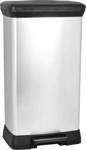 Pedálos szemetes, fémhatású, 50 l, CURVER, fekete (UCPE50F)