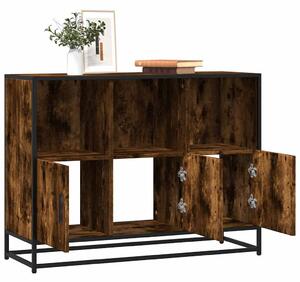 Sonoma tölgy színű szerelt fa tálalószekrény 100x35x76 cm