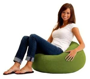 EMI Gömb formájú zöld velúr babzsák fotel 80 liter