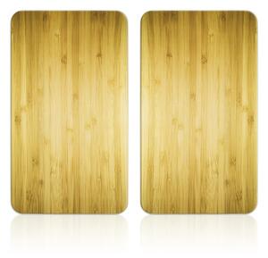 Edzett üveg tűzhely fedőlap szett 2 db-os 52x30 cm Wooden – Maximex