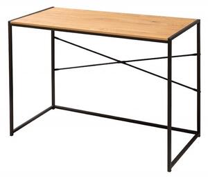 Slim Line barna/fekete íróasztal 100 cm