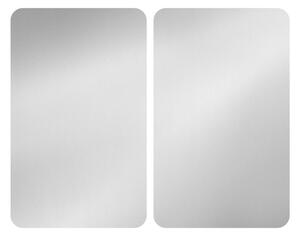 Edzett üveg tűzhely fedőlap szett 2 db-os 30x52 cm Universal Silver – Wenko