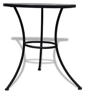 VidaXL fekete és fehér mozaik bisztró asztal 60 cm