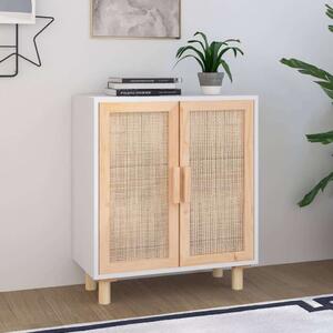 VidaXL Tálalószekrény - Fehér Rattan - 60x30x70 cm