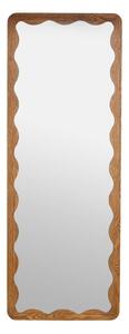 Hullámos tükör barna MDF kerettel 165 x 61 cm - ONDINE