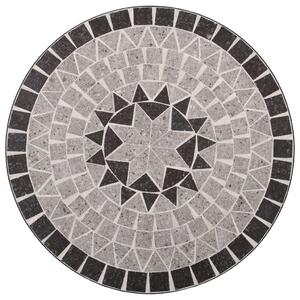 Szürke kerámia mozaikos bisztróasztal 61 cm