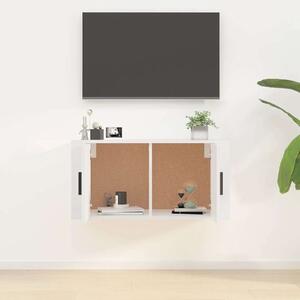 Magasfényű fehér fali tv-szekrény 80 x 34,5 x 40 cm