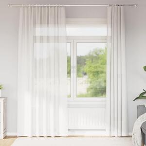 2 db fehér voile függönyök rúd zsebekkel