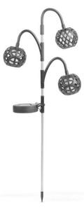 Leszúrható szolár lámpa - lánghatással - 5 gömb - 7 cm - 30 LED