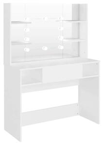 VidaXL Sminkasztal LED-es - Fehér - 100x40x135 cm