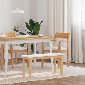 Fehér tömörfa gumiból pad 90 cm