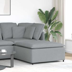 Világosszürke moduláris kanapé lábzsámoly modul 100x100x48 cm