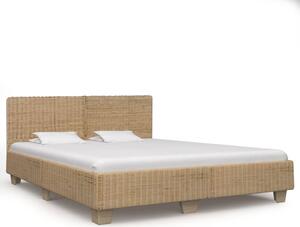 Kézzel font valódi rattan ágykeret 180 x 200 cm