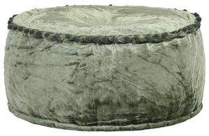 Zöld kerek bársony puff 40 x 20 cm