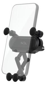 SAL SA064 autós mobiltartó, szellőzőnyílásra helyezhető, forgatható, billenthető, egykezes, 65-80 mm telefon, 11 mm vastagság