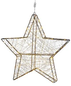 Kültéri függő dekoráció LED KURULA 58 cm Csillag Ezüst