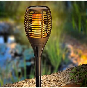 Grundig tűzeffektes napelemes kerti lámpa, leszúrható - LED - 48 cm