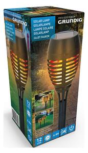Grundig fáklya, napelemes kerti lámpa, leszúrható - LED