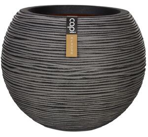Capi Nature Rib KOFZ270 antracitszürke gömb alakú váza 40 x 32 cm