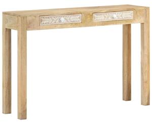 Tömör fehérített mangófa konzolasztal 110 x 30 x 75 cm