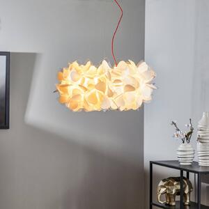 Slamp Clizia Mama Non lógó világítás, Ø53cm, fehér/piros, dimmelhető, Fehér / opál, Nappali / Étkező, Műanyag, Dizájn