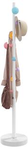 VidaXL fehér porszórt vas ruhafogas 172 cm