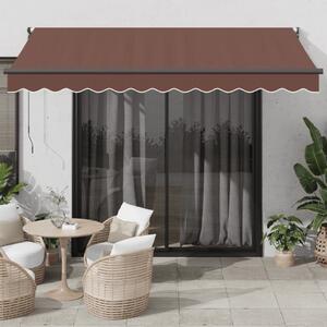 Barna kézzel kihúzható napellenző 350 x 250 cm
