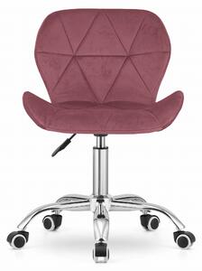 AVOLA VELVET sötét rózsaszín irodai szék