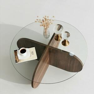 Design dohányzóasztal Jameela 75 cm dió utánzata