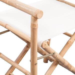 VidaXL 2 db összecsukható bambusz és szövet kerti szék