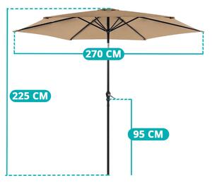 Dönthető, nagy méretű napernyő