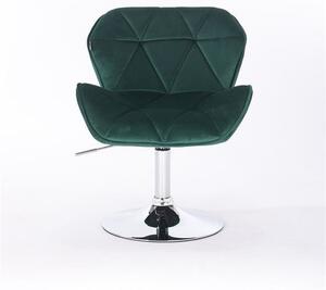 HR111N Sötétzöld modern velúr szék