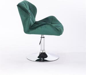 HR111N Sötétzöld modern velúr szék