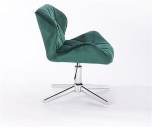 HR111CROSS Sötétzöld modern velúr szék