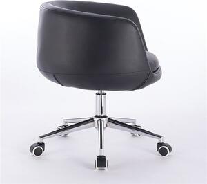 HC333K Fekete modern szék krómozott lábbal