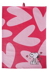 PEANUTS konyharuha 38x54cm , Snoopy szivecskés