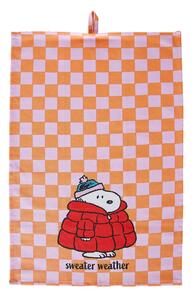 PEANUTS konyharuha 38x54cm , Snoopy kabátban
