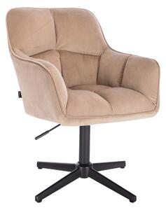 HR550CROSS Latte modern velúr szék fekete lábbal